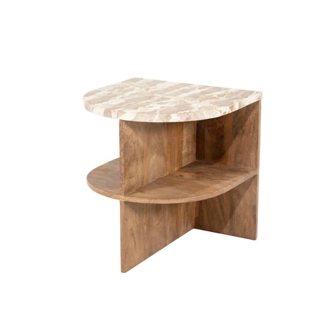 By Boo Bijzettafel Marbelon 44x44x46 Cm Marmer By Boo Bijzettafel Marbelon 44x44x46 Cm Marmer