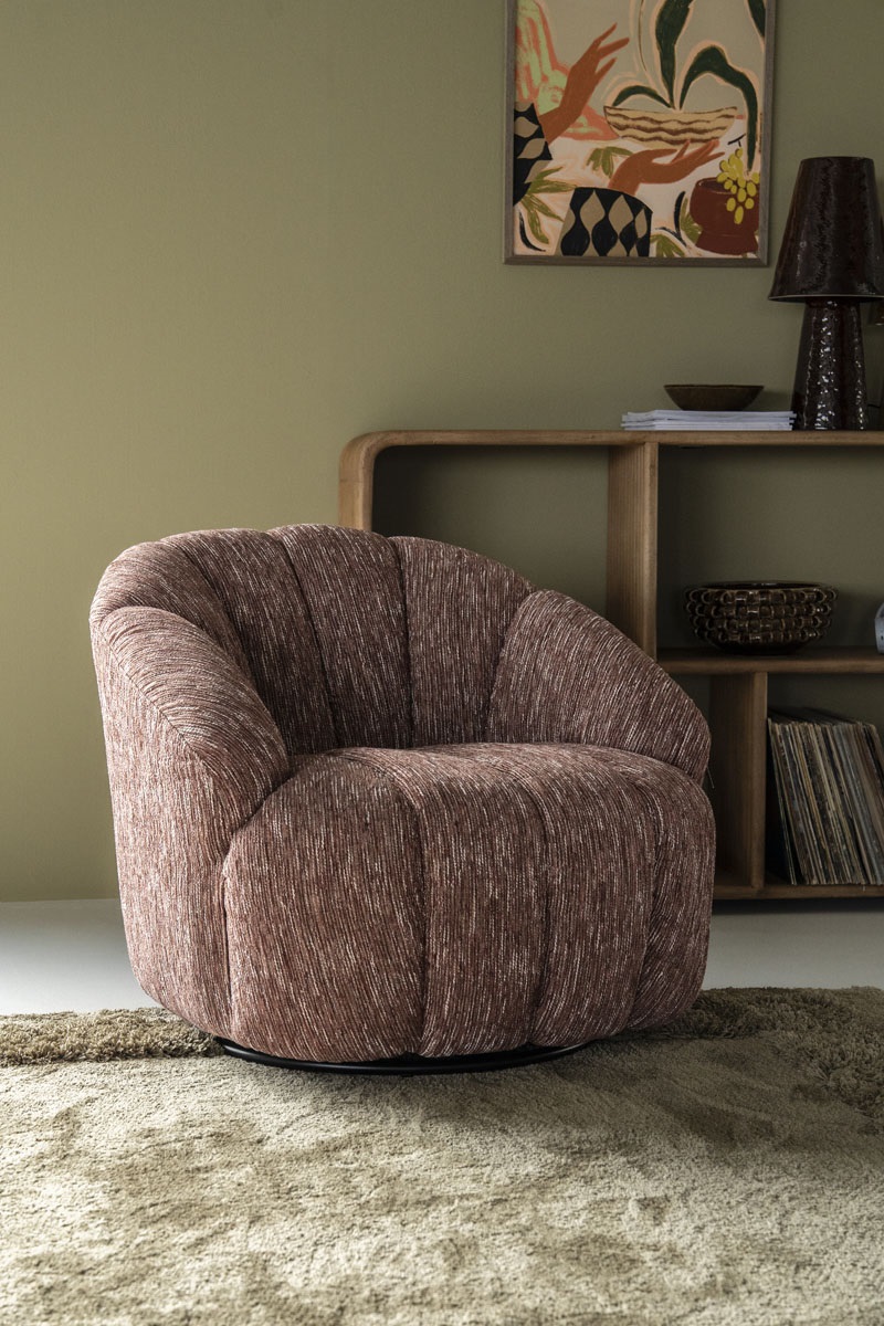 By-Boo draaifauteuil Sogno met arm burgundy