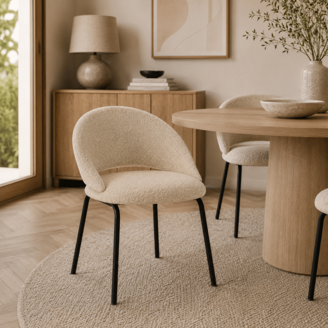 By-Boo eetkamerstoel Nido taupe (set van 2)