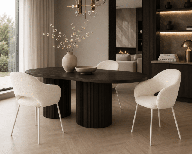 By-Boo eetkamerstoel Story met arm beige (set van 2)