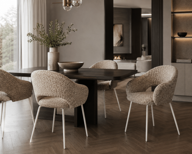 By Boo Eetkamerstoel Story Met Arm Bruin Set Van 2