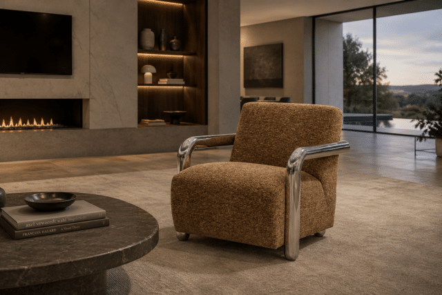 By Boo Fauteuil Chromette Met Arm Bruin
