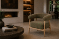 By-Boo fauteuil Mysa met arm groen