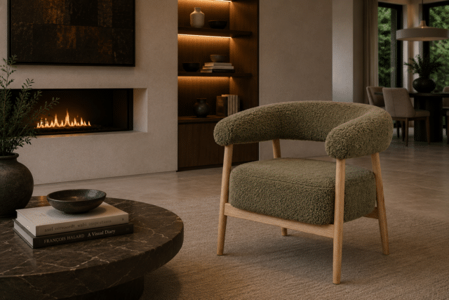 By-Boo fauteuil Mysa met arm groen