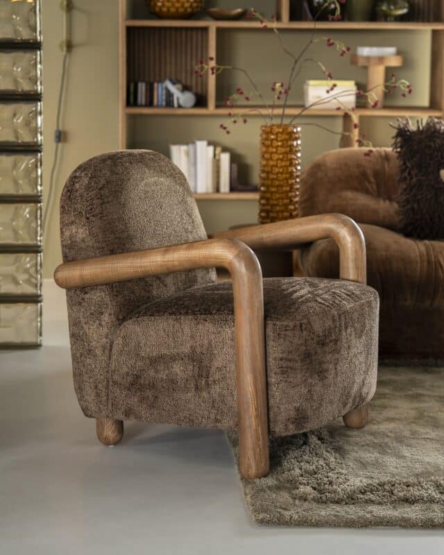 By-Boo fauteuil Retrova met arm bruin