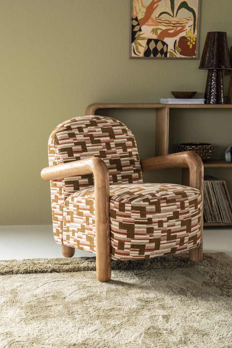 By-Boo fauteuil Retrova met arm print By-Boo fauteuil Retrova met arm print