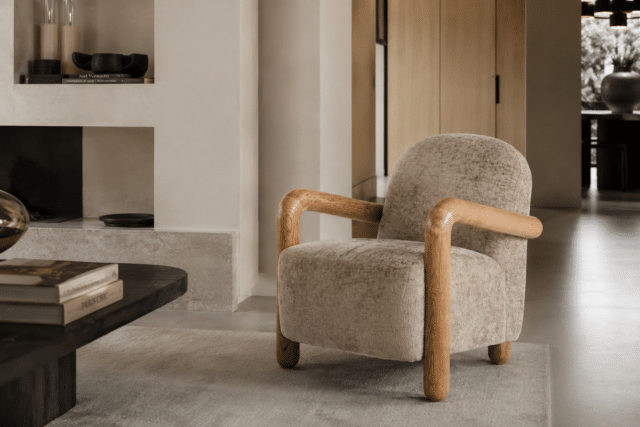 By-Boo fauteuil Retrova met arm taupe