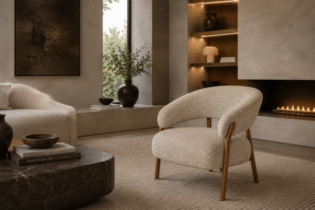 By-Boo fauteuil Sedia met arm bruin