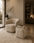By-Boo poef Rytm klein beige