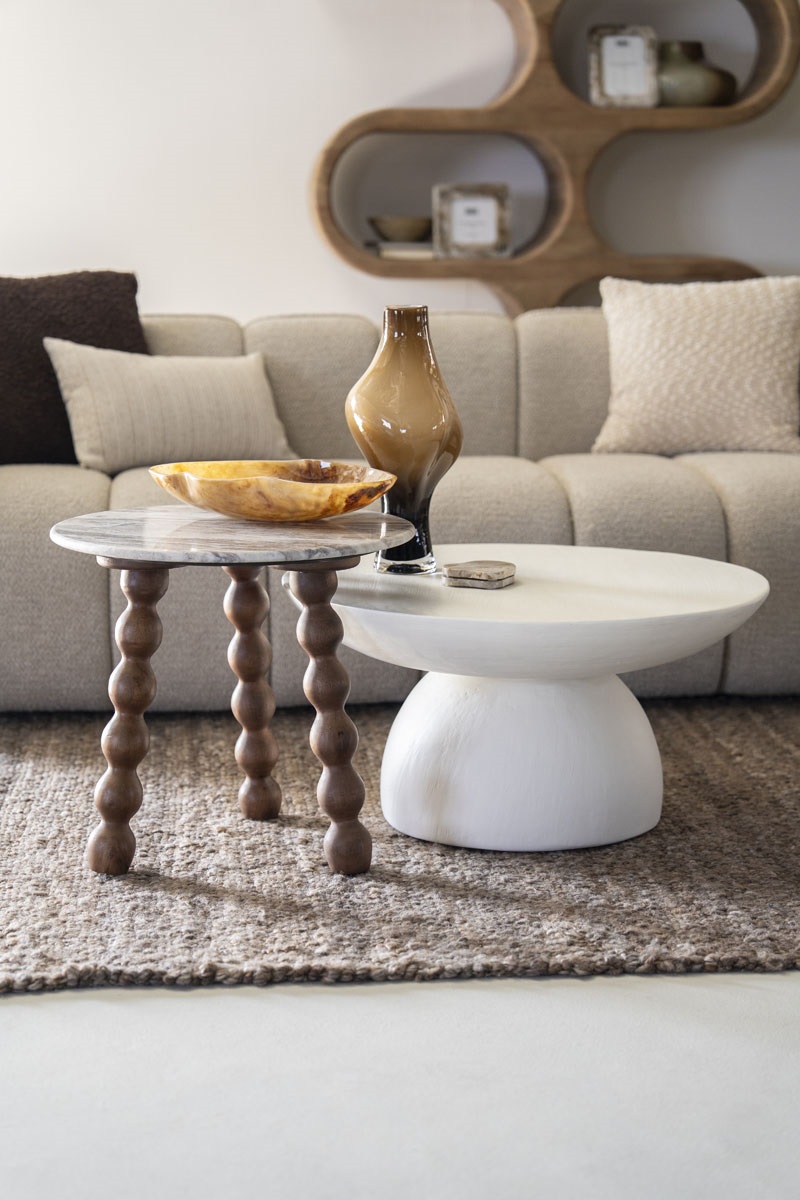 By-Boo salontafel Canto off white 70x70x36 cm metaal By-Boo salontafel Canto off white 70x70x36 cm metaal
