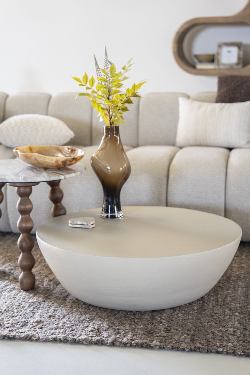 By-Boo salontafel Canto taupe 80x80x25 cm metaal By-Boo salontafel Canto taupe 80x80x25 cm metaal
