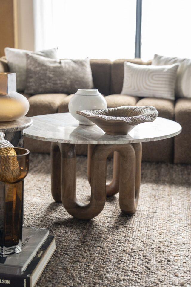 By-Boo salontafel LoopStone 80x80x42 cm marmer