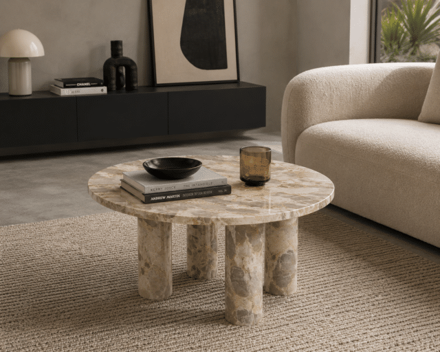 By-Boo salontafel Marmo 70x70x35 cm marmer