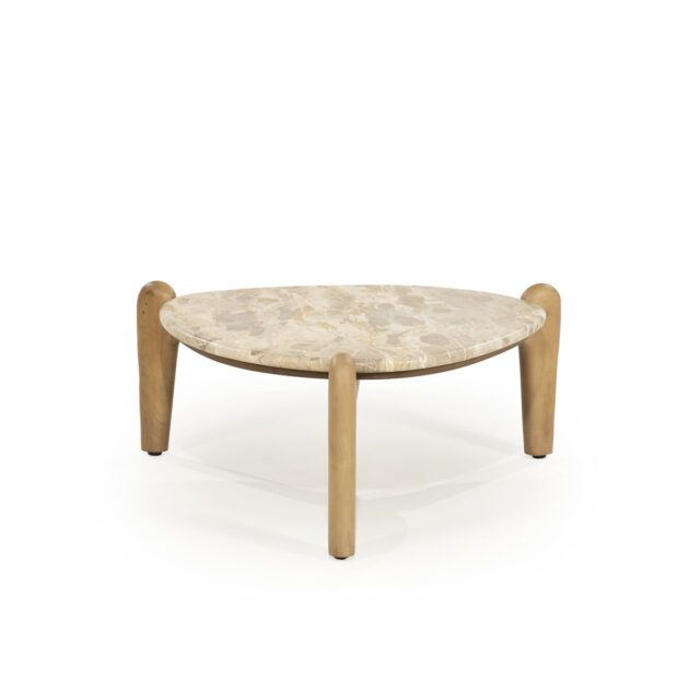 By-Boo salontafel Marnish beige 70x70x28 cm marmer