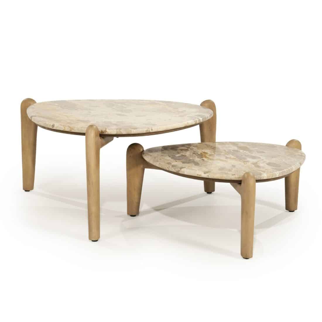 By Boo Salontafel Marnish Beige 85x85x40 Cm Marmer By Boo Salontafel Marnish Beige 85x85x40 Cm Marmer