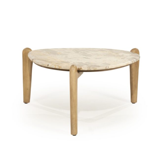 By-Boo salontafel Marnish beige 85x85x40 cm marmer