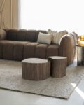 By-Boo salontafel Nice set van 2 bruin keramiek