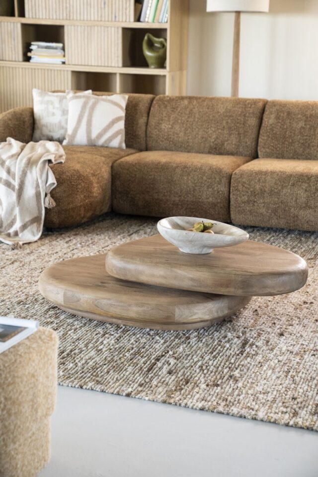 By-Boo salontafel kabo lichtbruin 100x80x27 cm mangohout