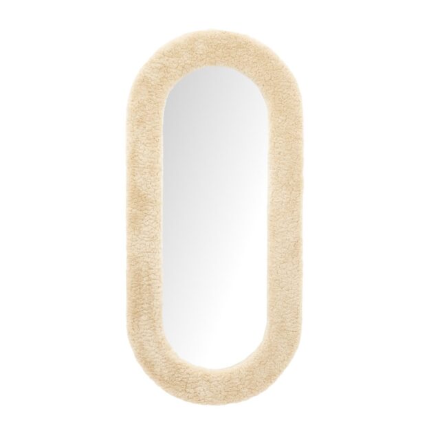 By-Boo spiegel Kiss large 60x5,5x130 cm beige