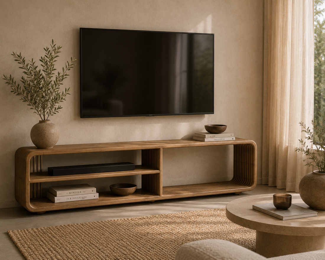 By-Boo tv meubel Rigato 200x30x45 cm mangohout By-Boo tv meubel Rigato 200x30x45 cm mangohout