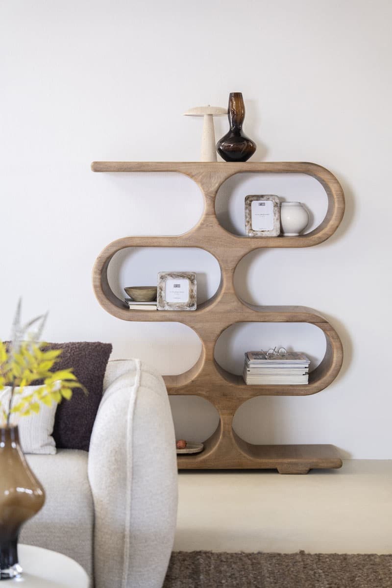 By-Boo wandkast Esu 120x31x150 cm mangohout By-Boo wandkast Esu 120x31x150 cm mangohout
