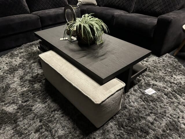 SHOWMODEL Van der Drift salontafel Marque type XIX eiken incl. hocker 140x70x40 cm