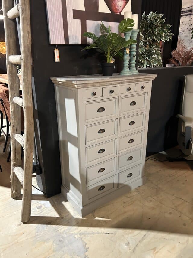 SHOWMODEL Tower Living ladekast Fleur grijs 88x43x120 cm