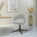 Livingfurn eetkamerstoel Isabel draaibaar beige