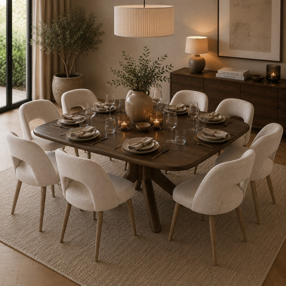 Nijwie Eetkamertafel stuiver vorm 150, Mango Espresso Brown - Addo Table Collection