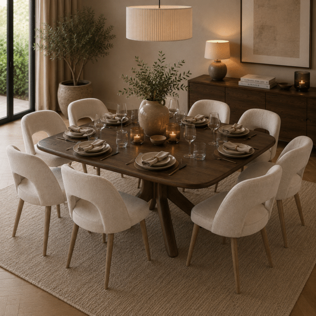 Nijwie Eetkamertafel stuiver vorm 150, Mango Espresso Brown - Addo Table Collection