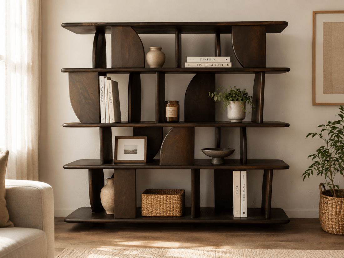 Nijwie MySons Oregano boekenkast 140, Mango Brown Walnut - Oregano Collection Nijwie MySons Oregano boekenkast 140, Mango Brown Walnut - Oregano Collection