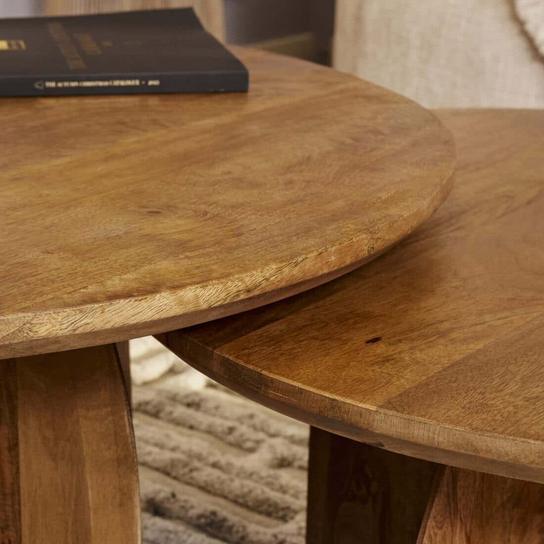Starfurn Ronde Salontafel Tense Naturel Mangohout 70 Cm