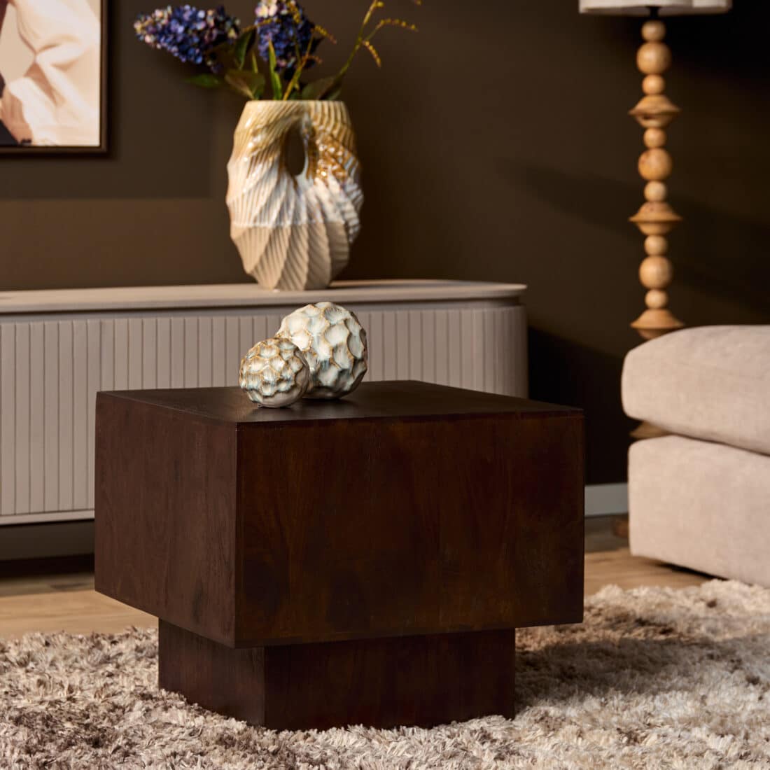 Starfurn Salontafel Livia Bruin Mangohout 56 cm
