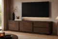 TV dressoir 150 met 2 deuren en 2 lades, Mango Dark Malt - Bloemfontein Collection
