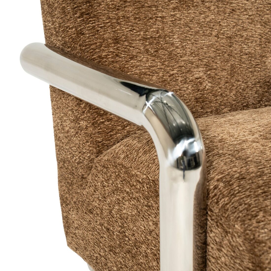 detailfoto By-Boo fauteuil Chromette met arm bruin detailfoto By-Boo fauteuil Chromette met arm bruin