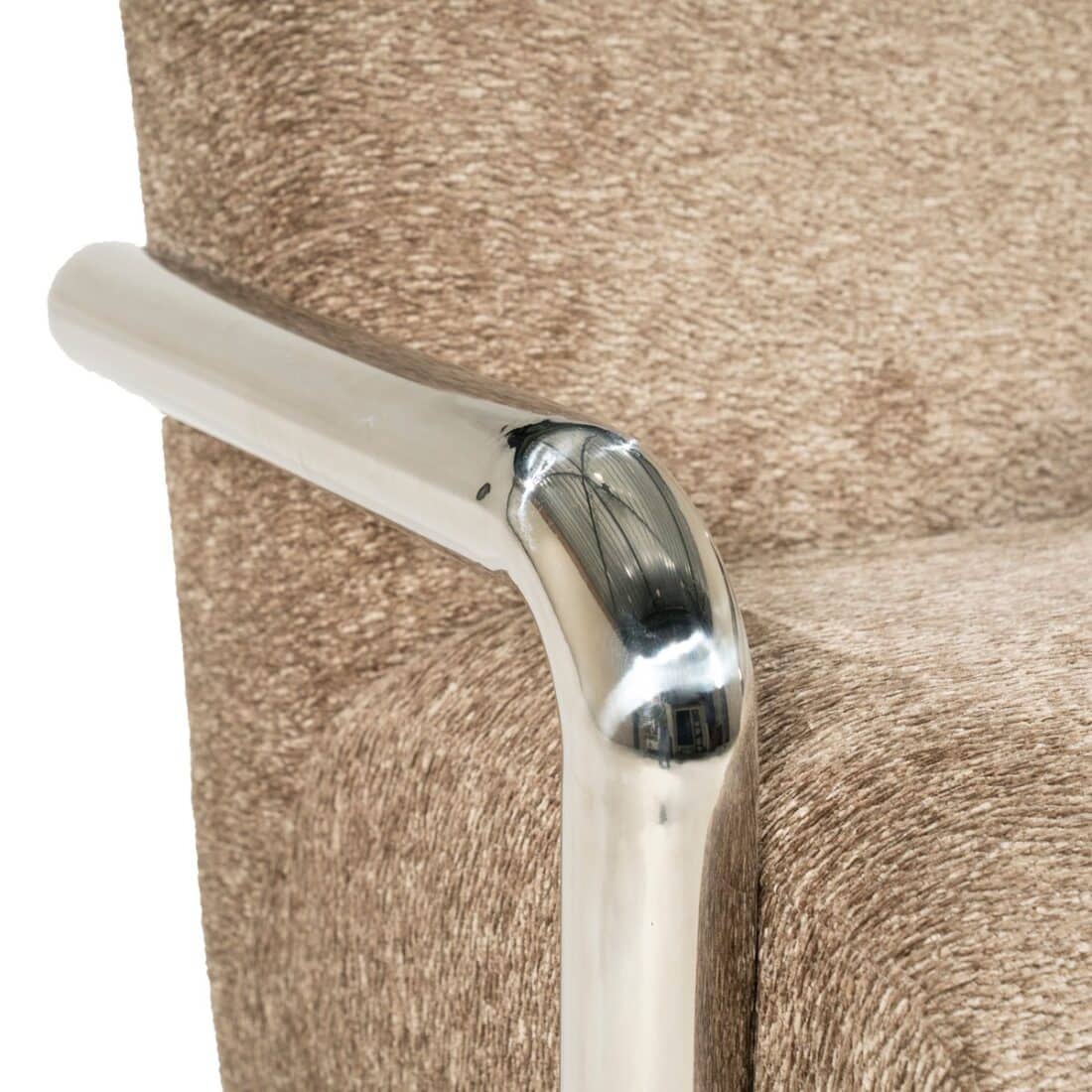 By Boo Fauteuil Chromette Met Arm Taupe By Boo Fauteuil Chromette Met Arm Taupe
