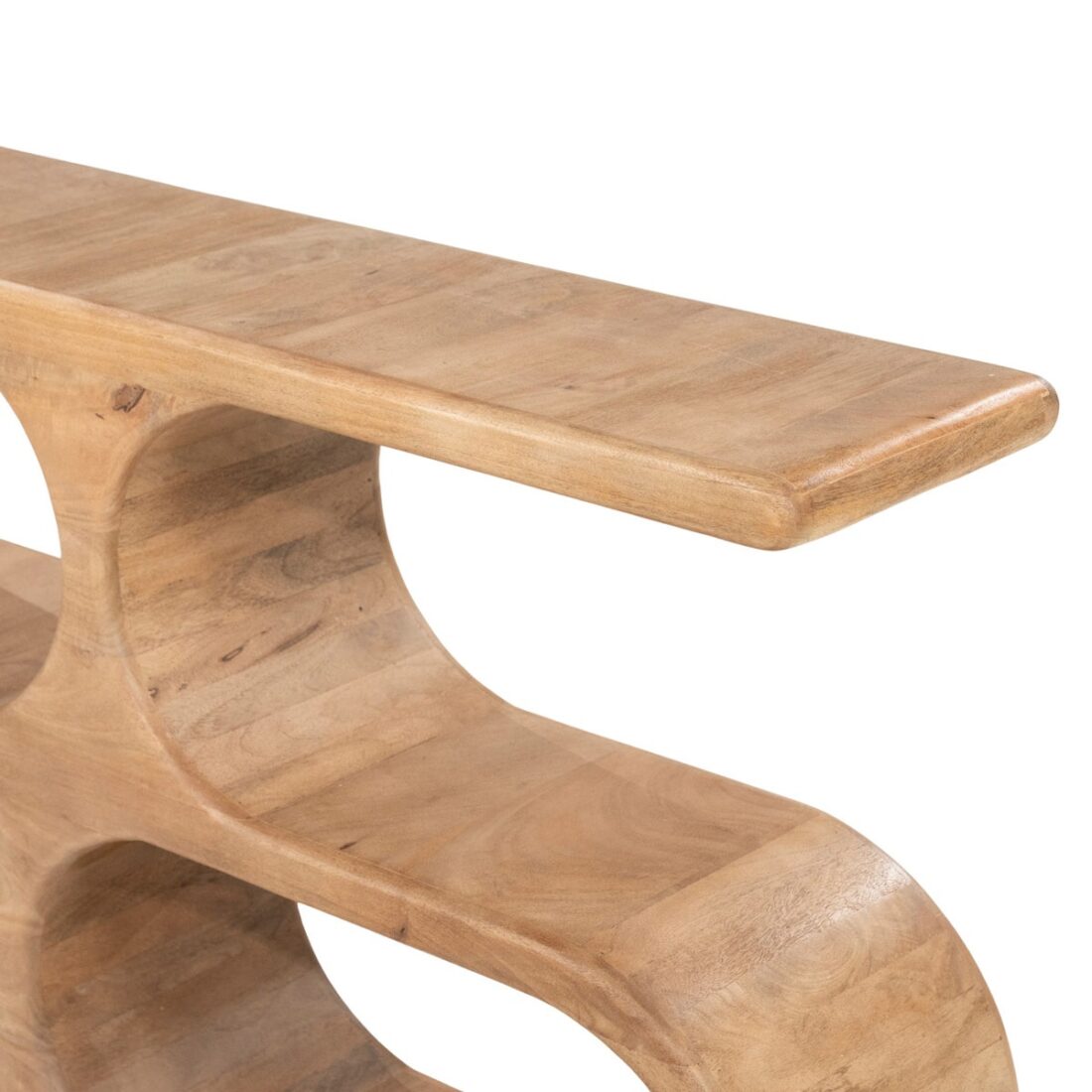 detailfoto By-Boo sidetable Esu 140x31x81 cm mangohout detailfoto By-Boo sidetable Esu 140x31x81 cm mangohout