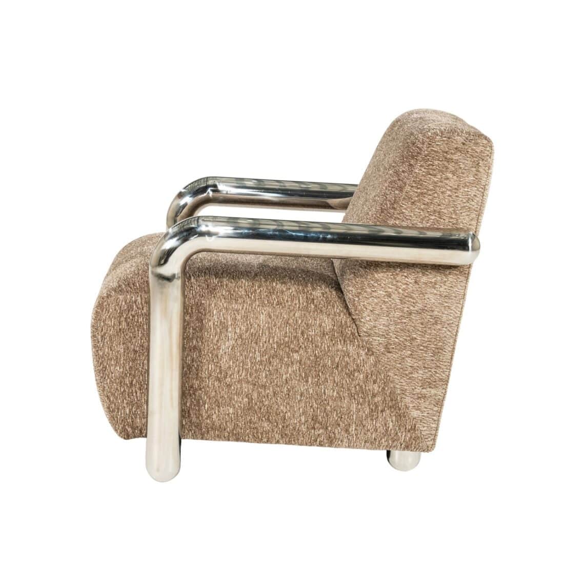 By Boo Fauteuil Chromette Met Arm Taupe By Boo Fauteuil Chromette Met Arm Taupe