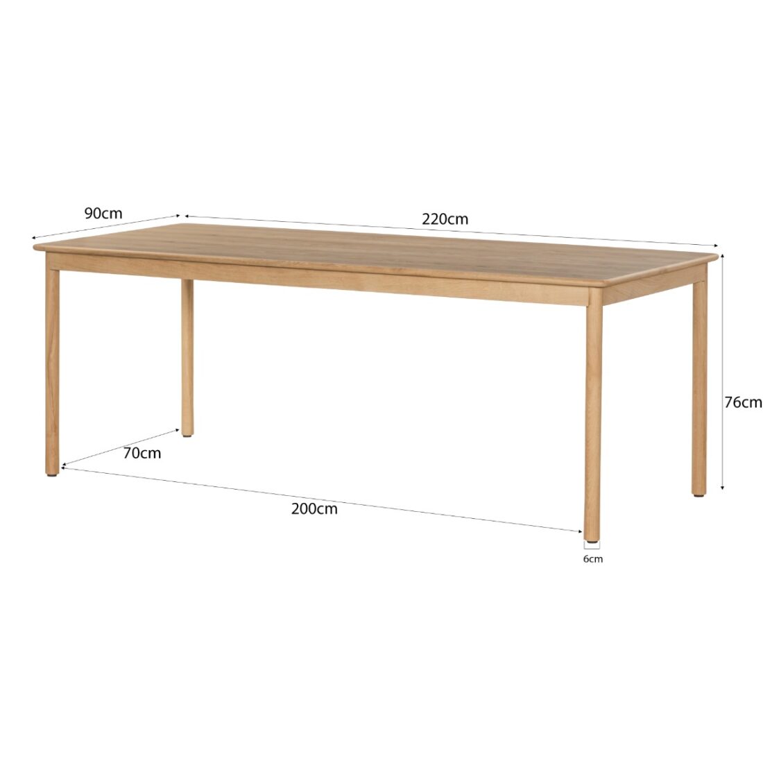 Livingfurn Eettafel Tobago 220cm Livingfurn Eettafel Tobago 220cm