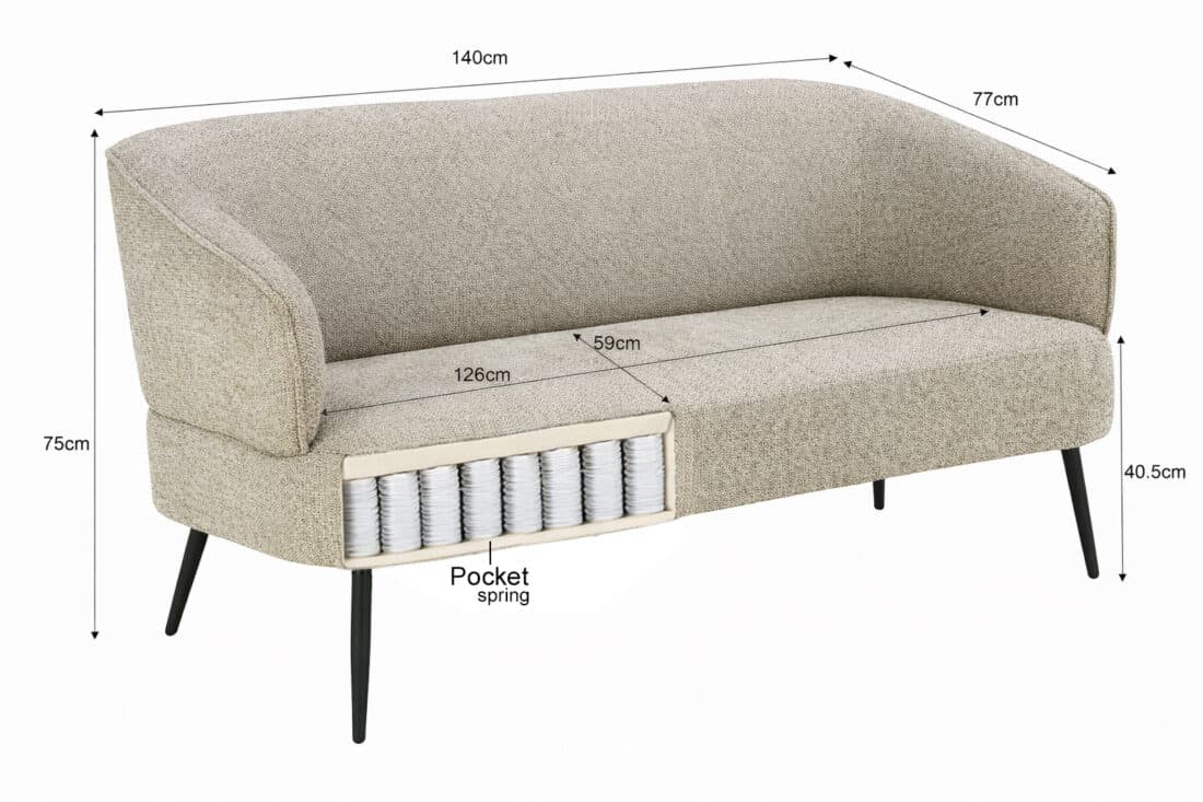Livingfurn Coco Beige Sofa