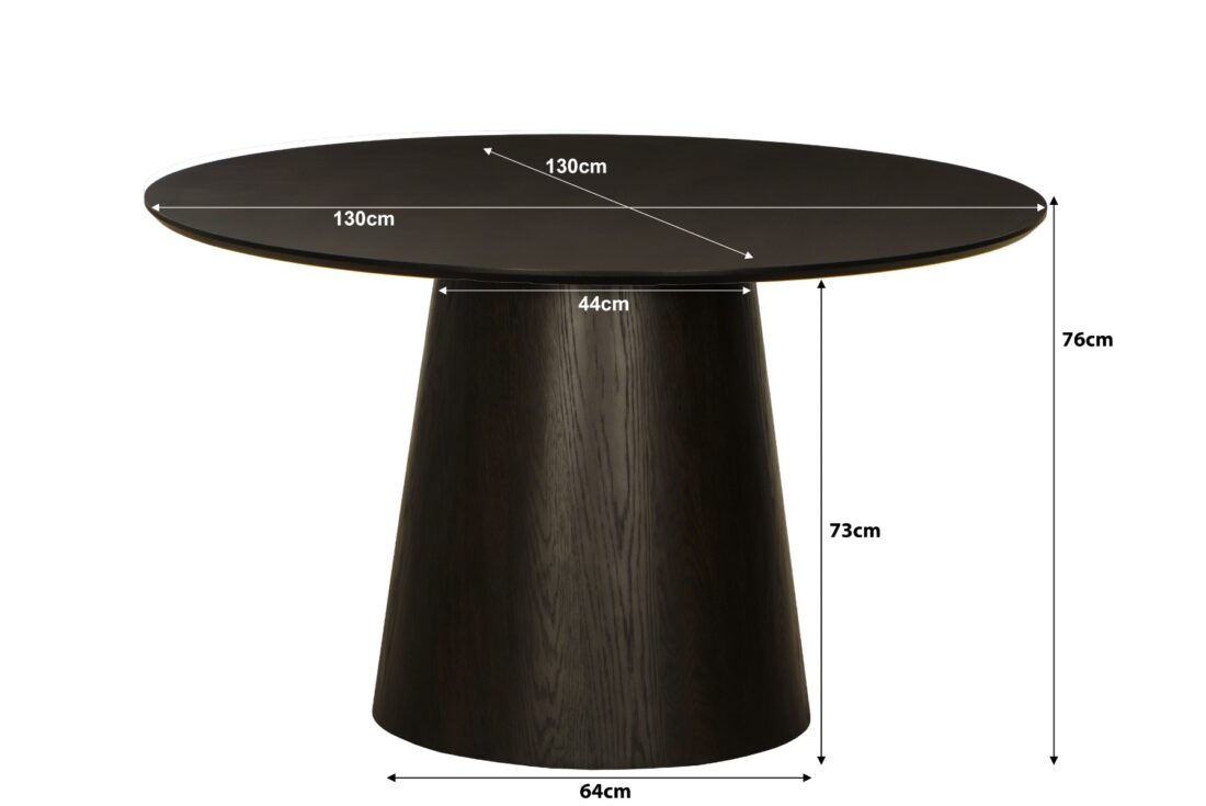Livingfurn Eettafel Novero Espresso 130cm Rond Livingfurn Eettafel Novero Espresso 130cm Rond