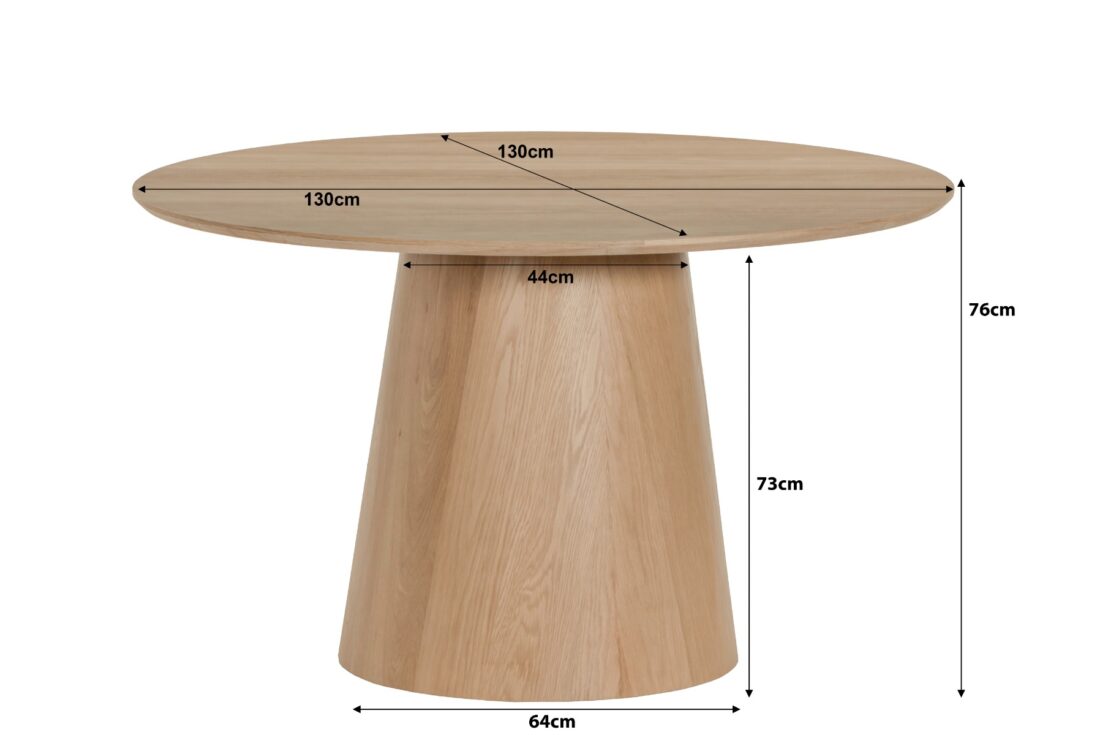 Livingfurn Eettafel Novero 130cm Rond Livingfurn Eettafel Novero 130cm Rond