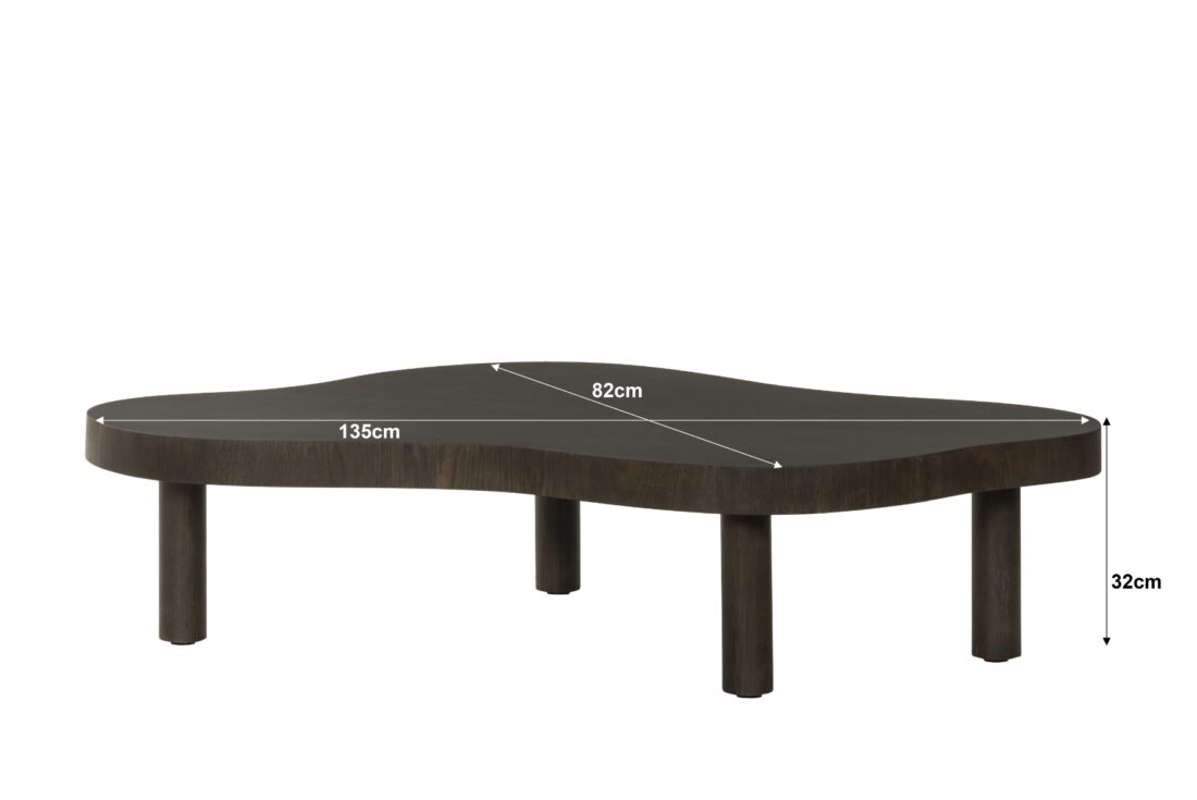 Livingfurn Salontafel Tobago Espresso 135cm Livingfurn Salontafel Tobago Espresso 135cm