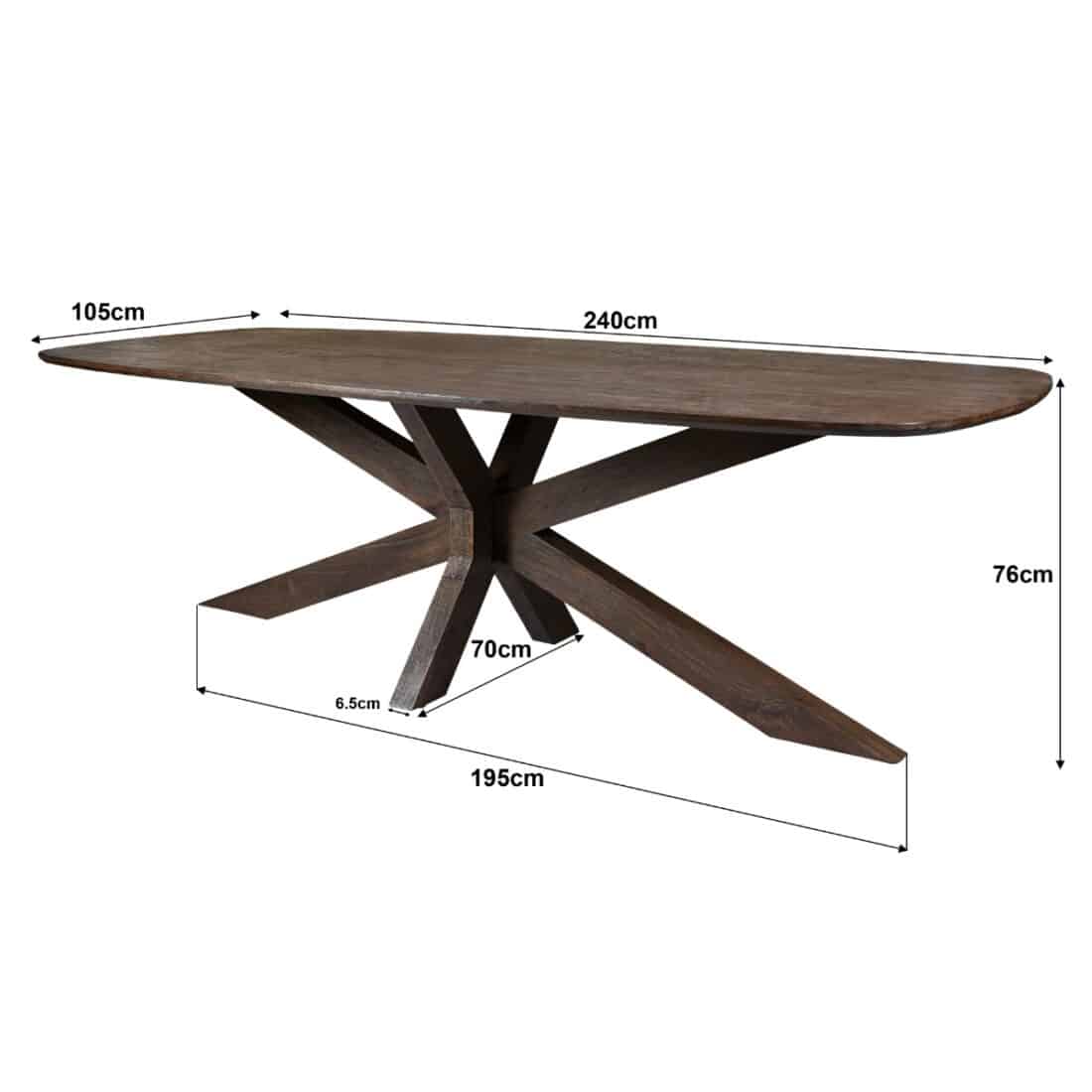 Livingfurn Eettafel Lissabon 240cm Livingfurn Eettafel Lissabon 240cm