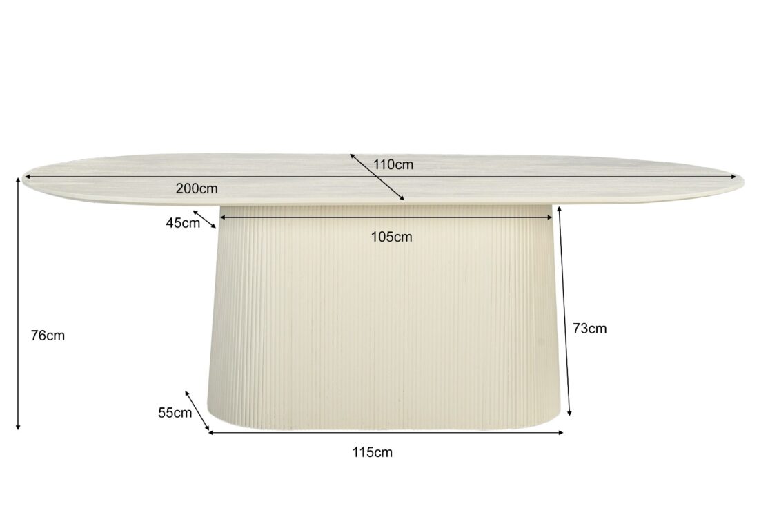 Livingfurn Eettafel Patrice 200cm Livingfurn Eettafel Patrice 200cm