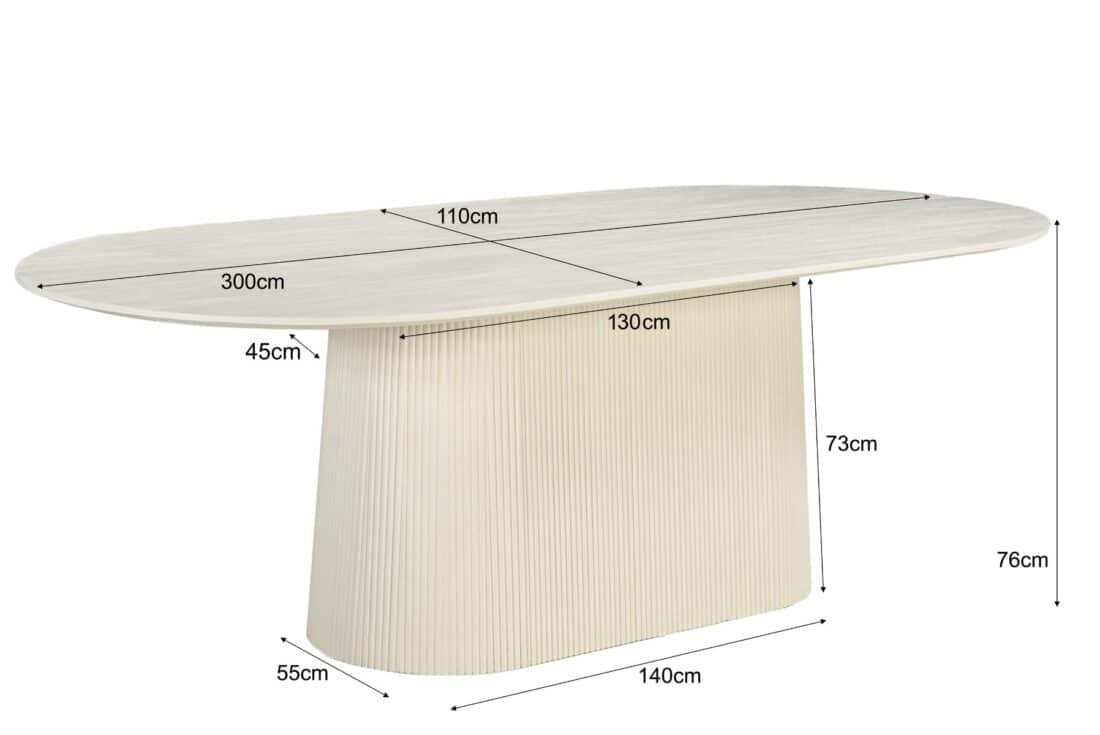 Livingfurn Eettafel Patrice 300cm Livingfurn Eettafel Patrice 300cm