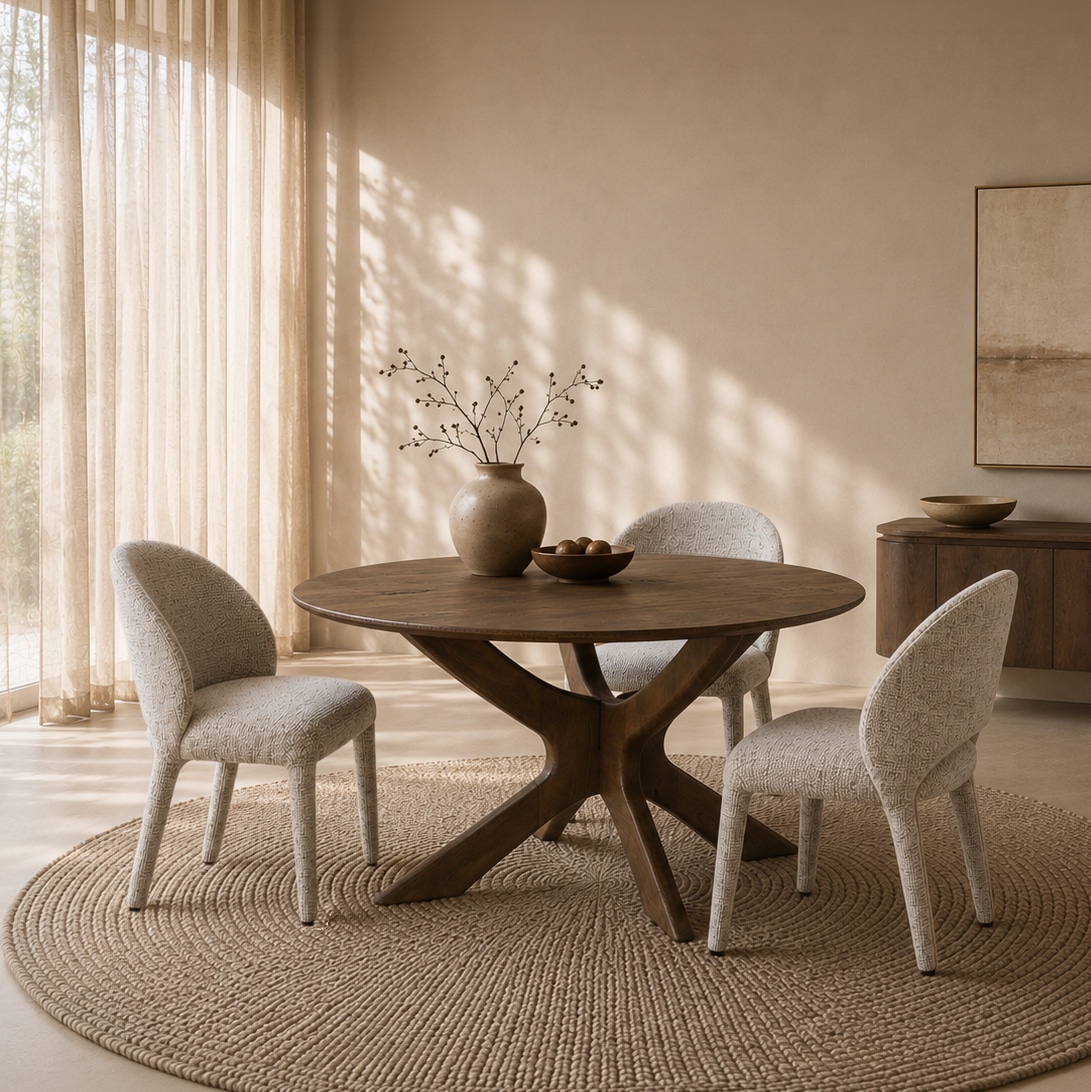 Livingfurn Brix Montreaux Round Brown 150cm Livingfurn Brix Montreaux Round Brown 150cm