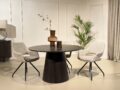 Livingfurn eettafel Novero Espresso 130cm rond