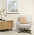 Livingfurn fauteuil Sven draaibaar met arm Bisque Oasis