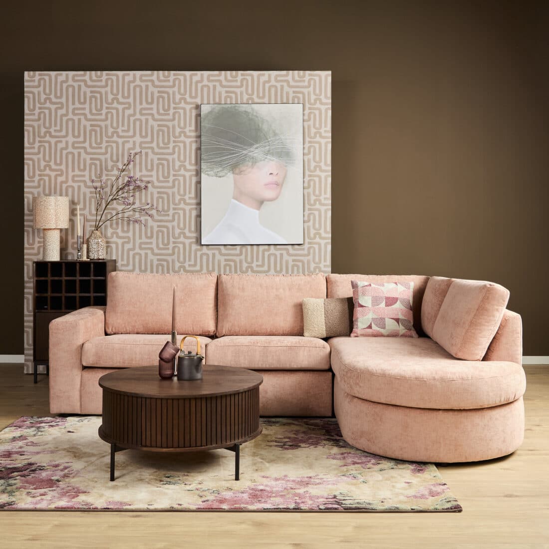 Starfurn MySofa Alma Hoekbank Roze 2,5 zits+Divan Rechts Starfurn MySofa Alma Hoekbank Roze 2,5 zits+Divan Rechts